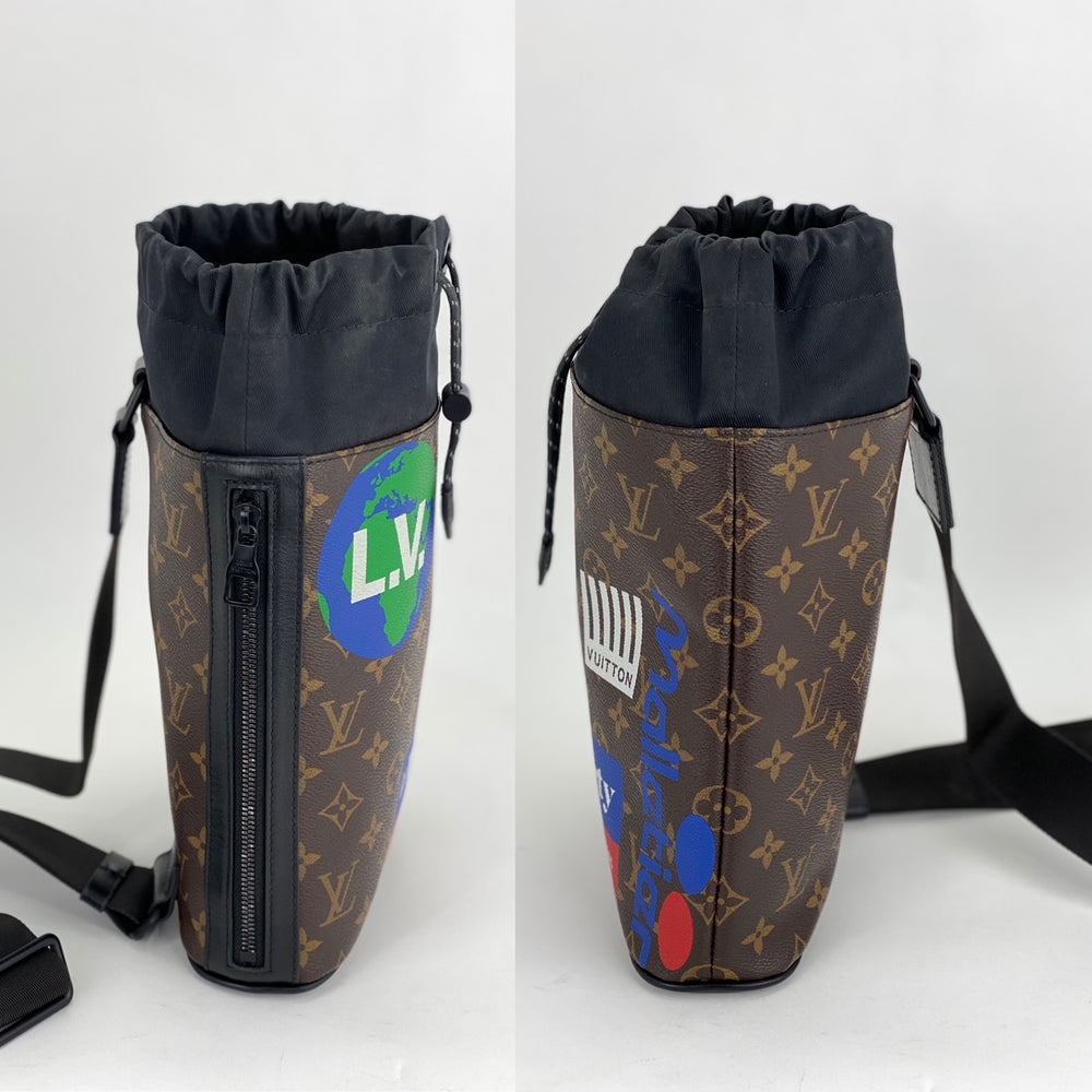 LOUIS VUITTON Monogram Men's Chalk Sling bag Nap Sac Shoulder Bag Back – Debsluxurycloset