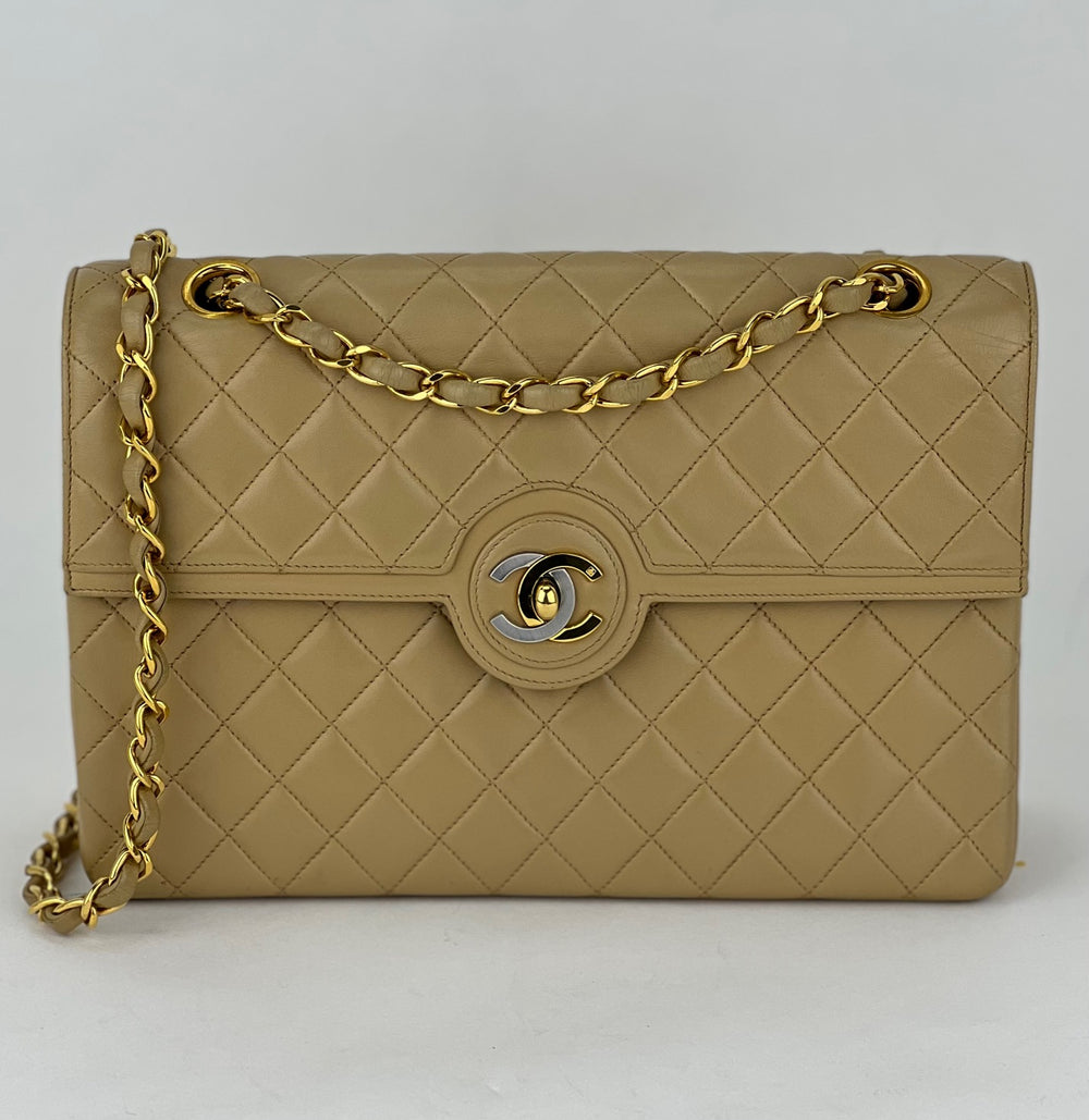 Quilted Leather Jumbo 34 (Authentic Pre-Owned)  Classic flap jumbo, Chanel  classic flap, Chanel classic