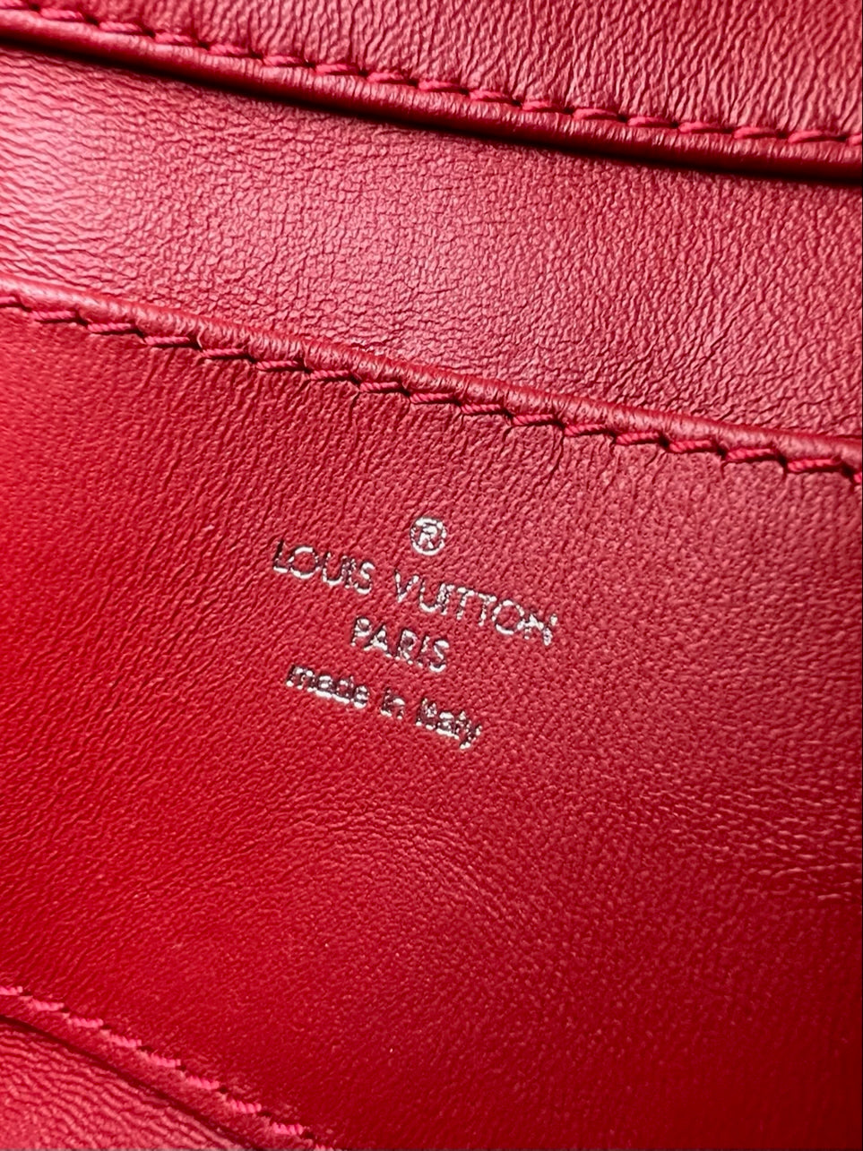 Louis Vuitton Red Quilted Lambskin GO-14 Malletage PM Bag - Yoogi's Closet