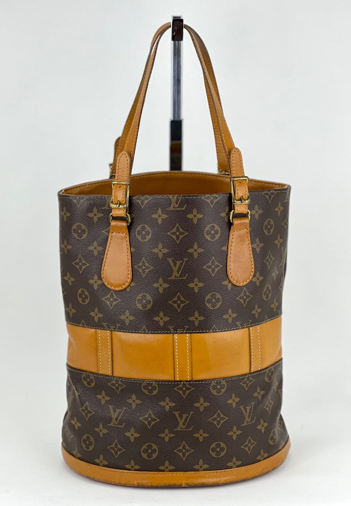 Louis Vuitton Bag Monogram Bucket GM Canvas Shoulder Hand Bag A918