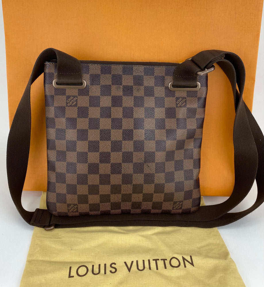 Louis Vuitton Damier Ebene Pochette Plate Brooklyn Crossbody Gold Tone  Hardware Available For Immediate Sale At Sotheby's