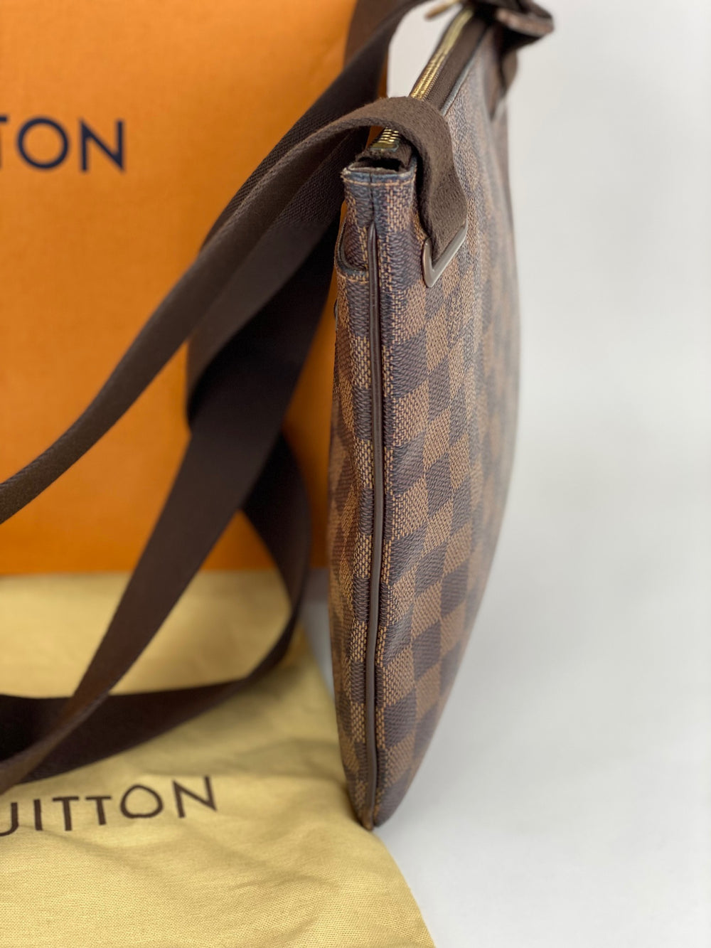 Auth Louis Vuitton Damier Ebene Brooklyn Messenger Bag N51211 Used