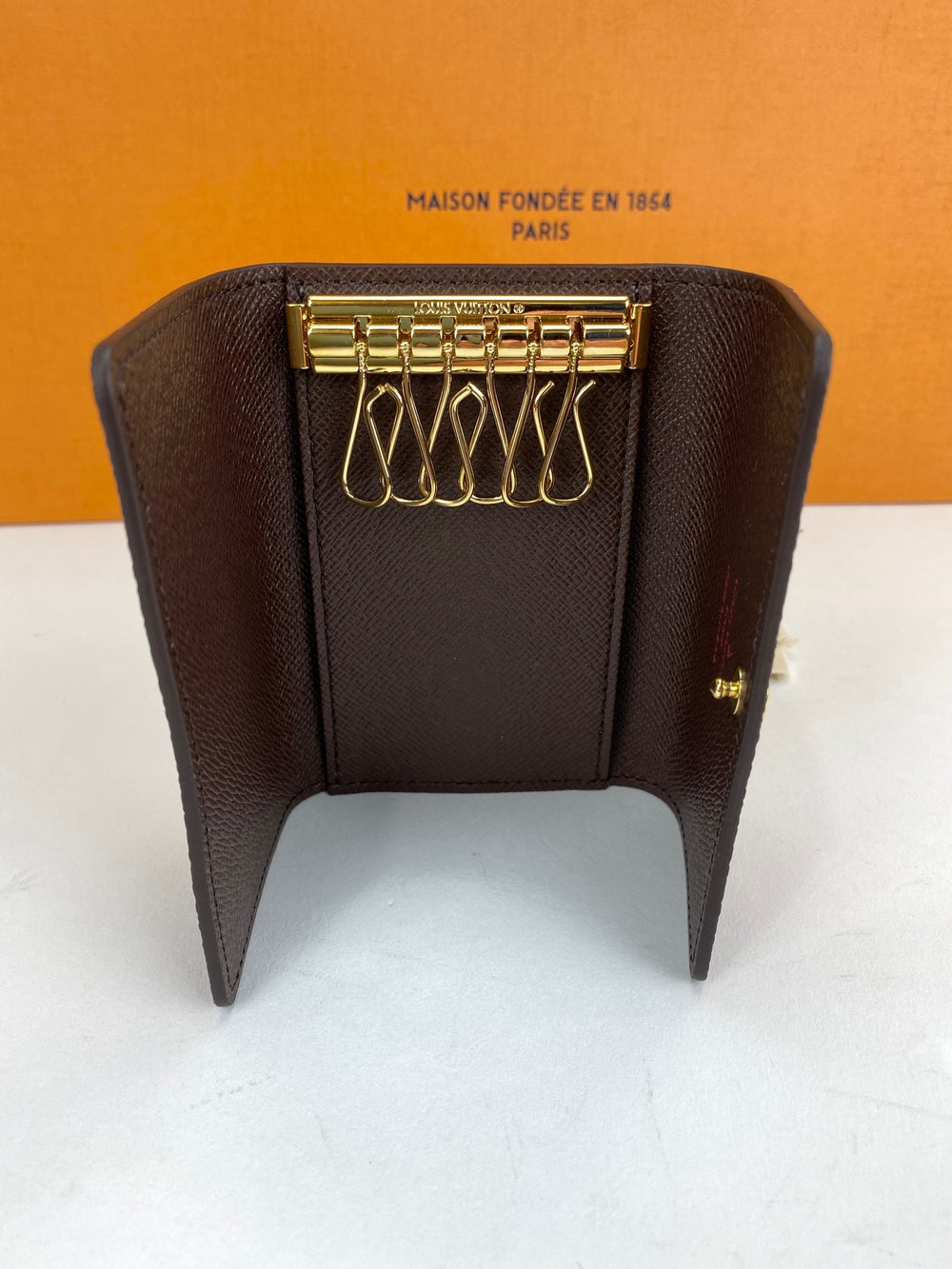 Louis Vuitton Damier Ebene Multicles 6 Key Holder Wallet Case 4LD0123
