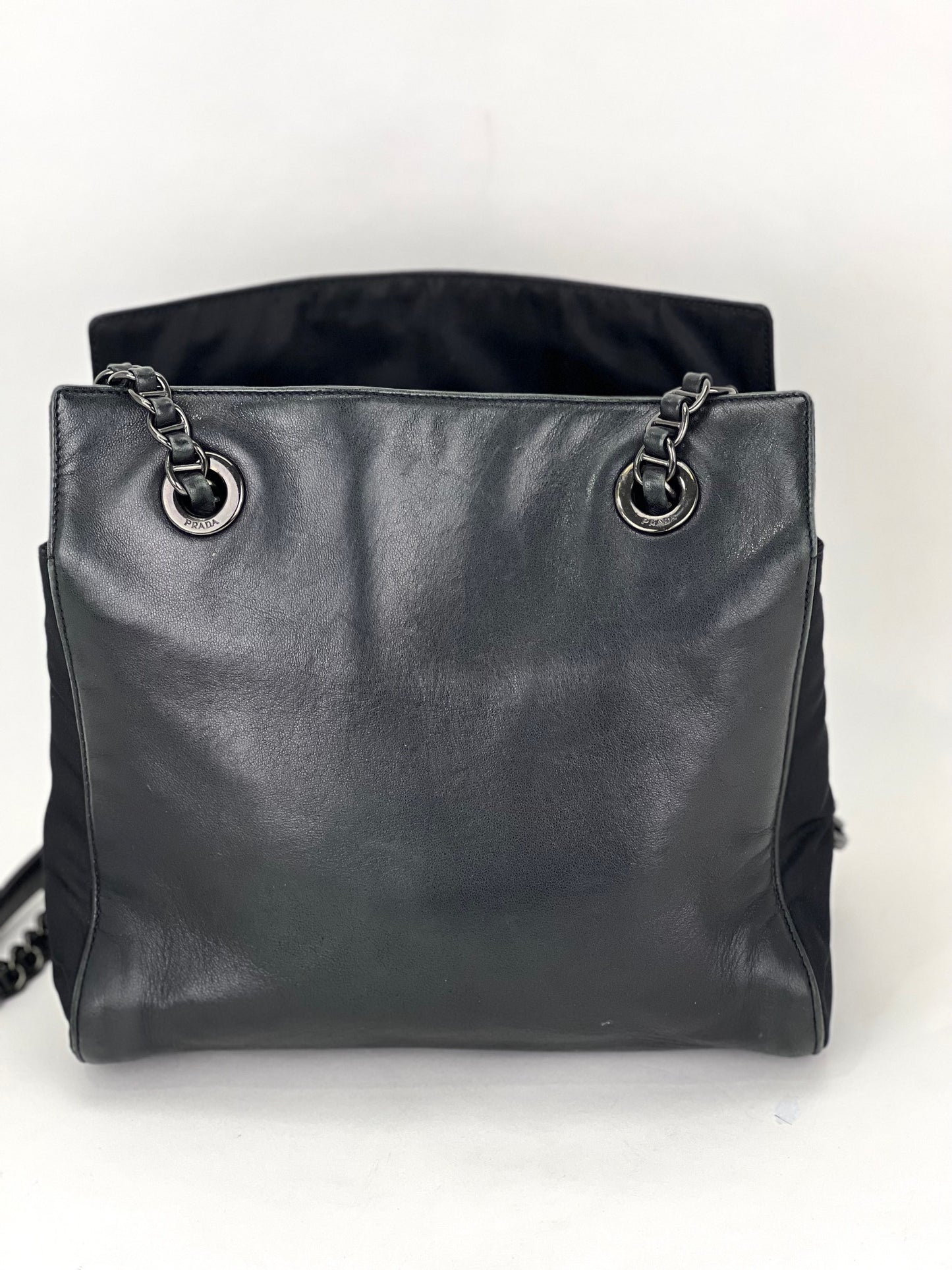Prada Small Antique Nappa Leather Tote Bag
