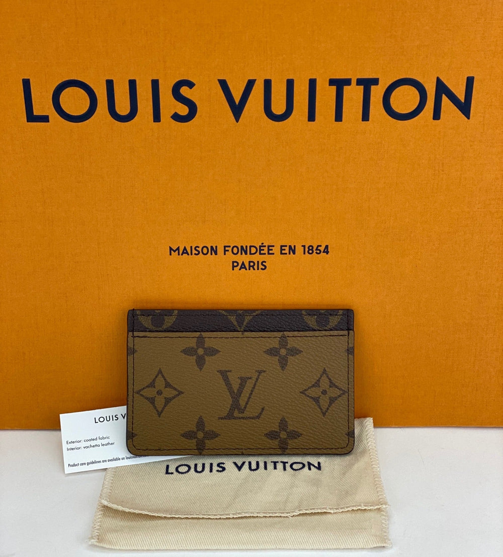 LOUIS VUITTON Monogram Reverse Card Holder Wallet Business Card M69161 New