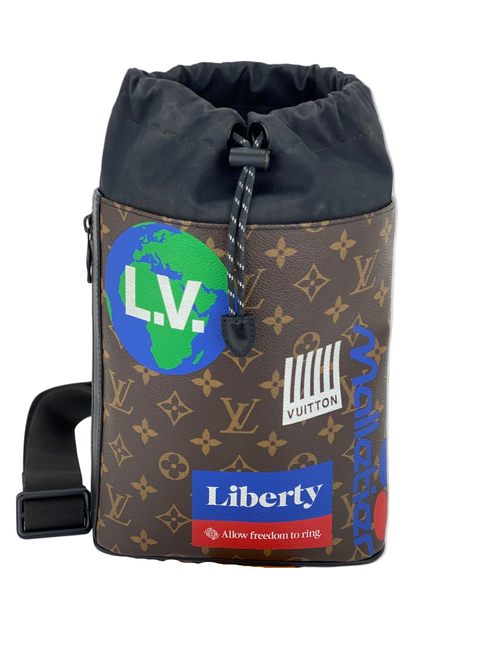 LOUIS VUITTON Monogram Men's Chalk Sling bag Nap Sac Shoulder Bag Back – Debsluxurycloset