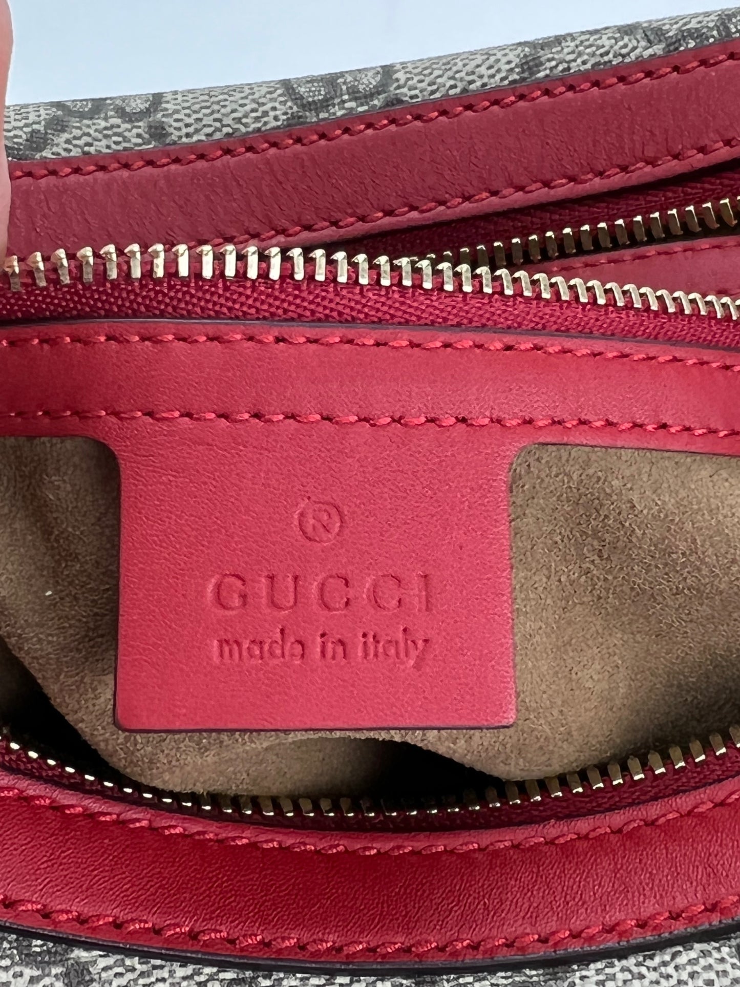 Gucci, Bags, Authentic Pink Gucci Shoulder Tote Bag Gg Canvas