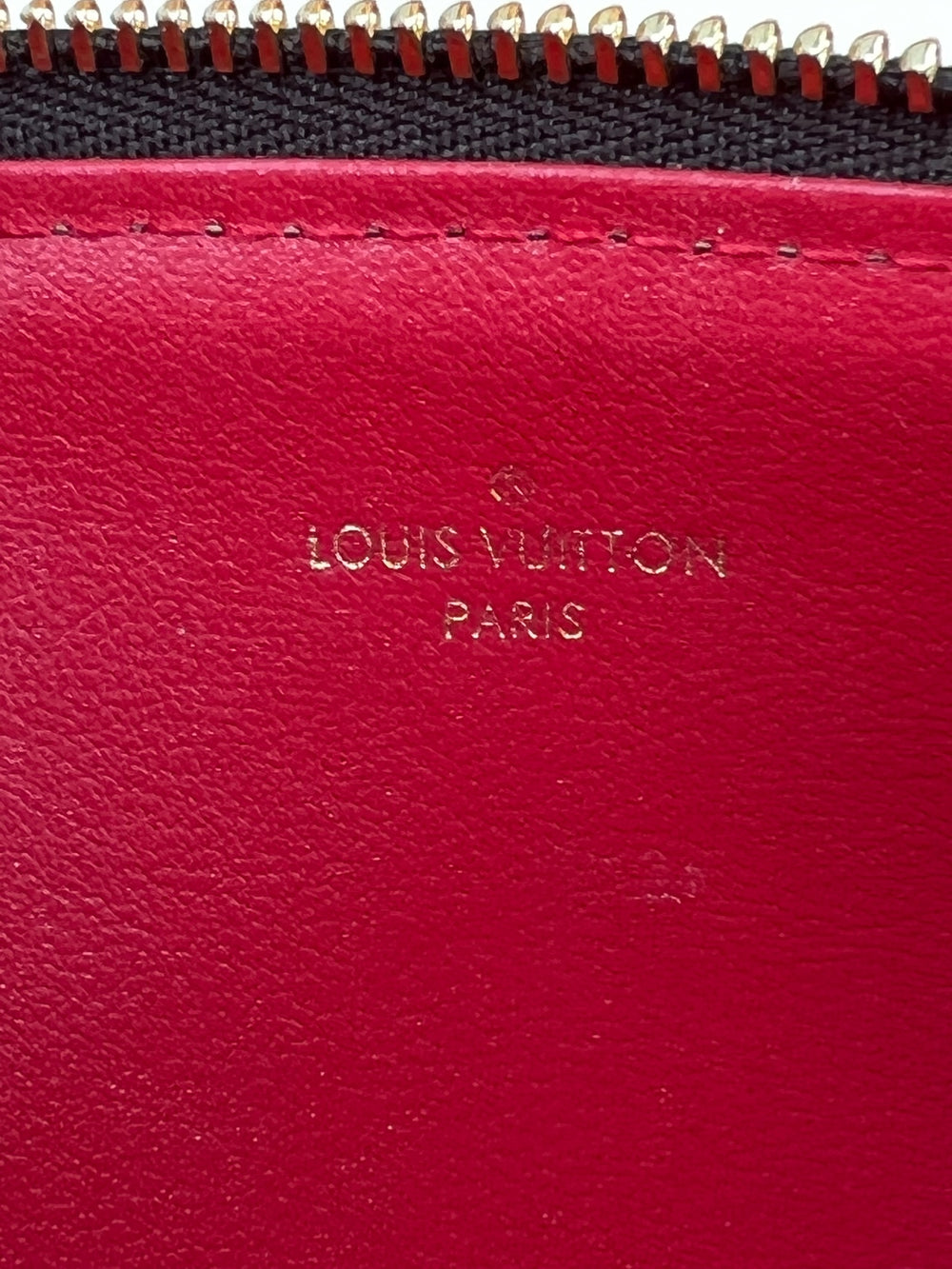 Louis Vuitton Pouch Pochette Felicie Damier Ebene Leather Zippered