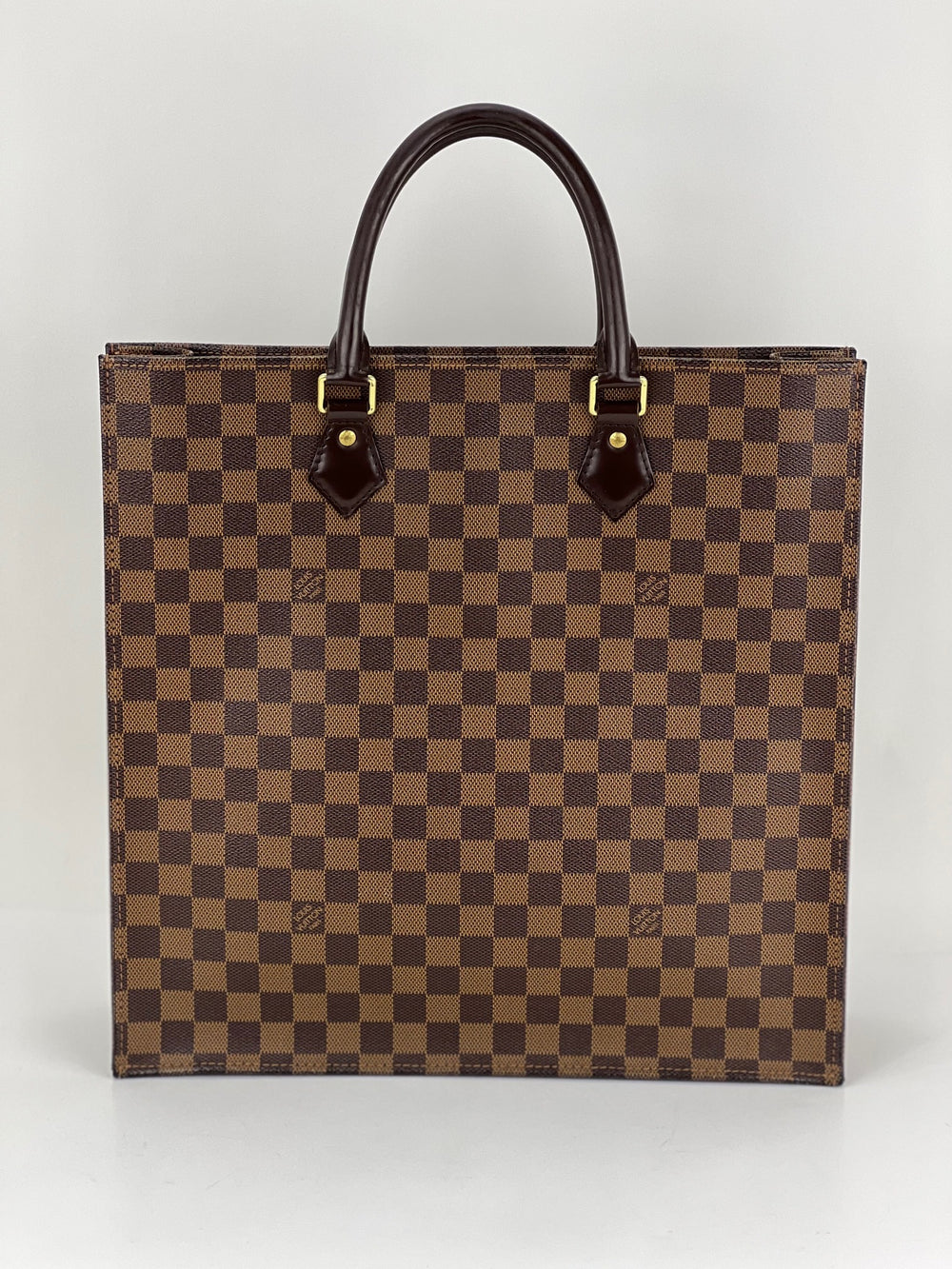 Louis Vuitton Sac Plat M51140 Brown Damier Ebene Canvas Shopping