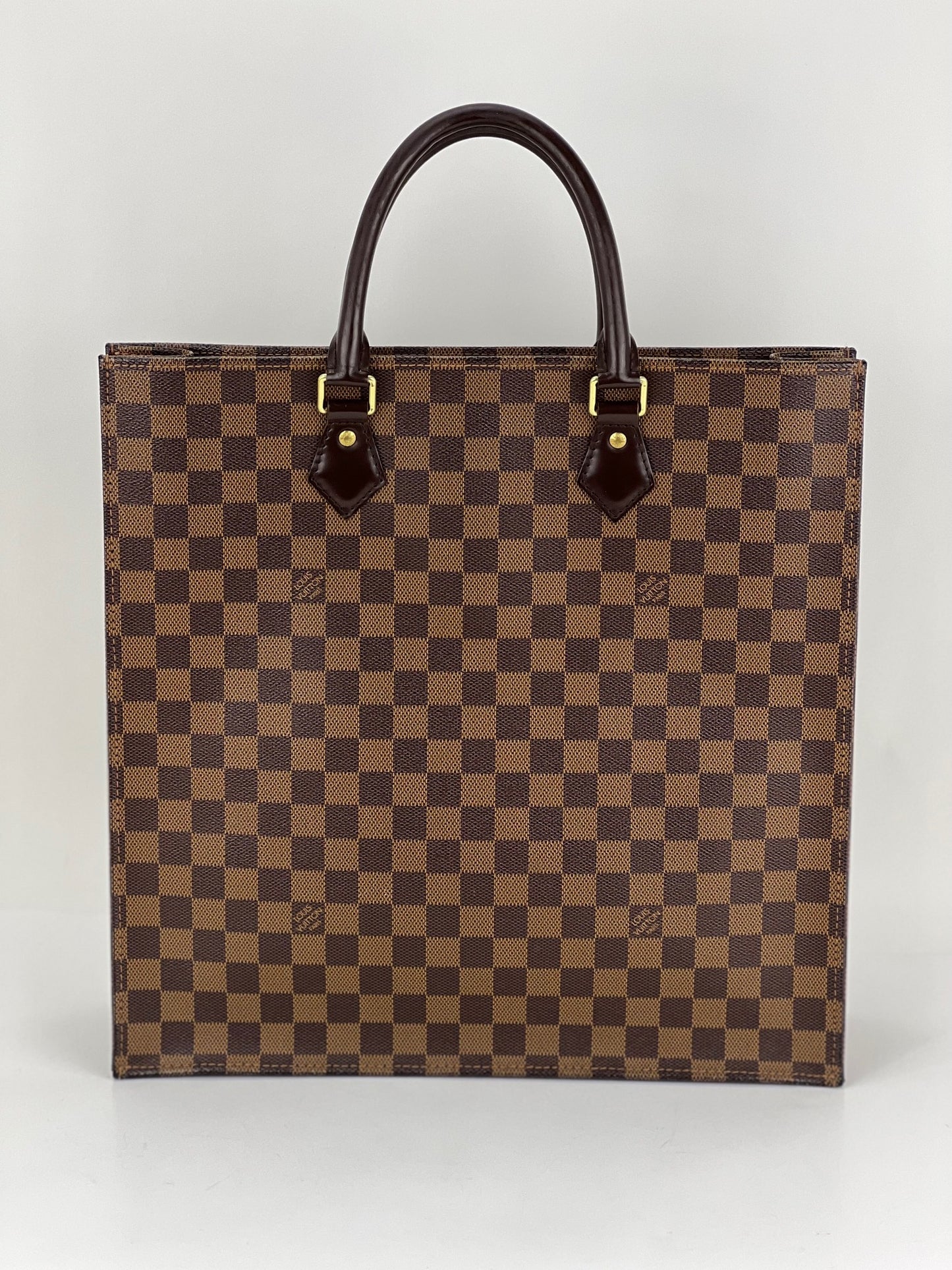 Brown Louis Vuitton Damier Ebene Canvas Tote Bag