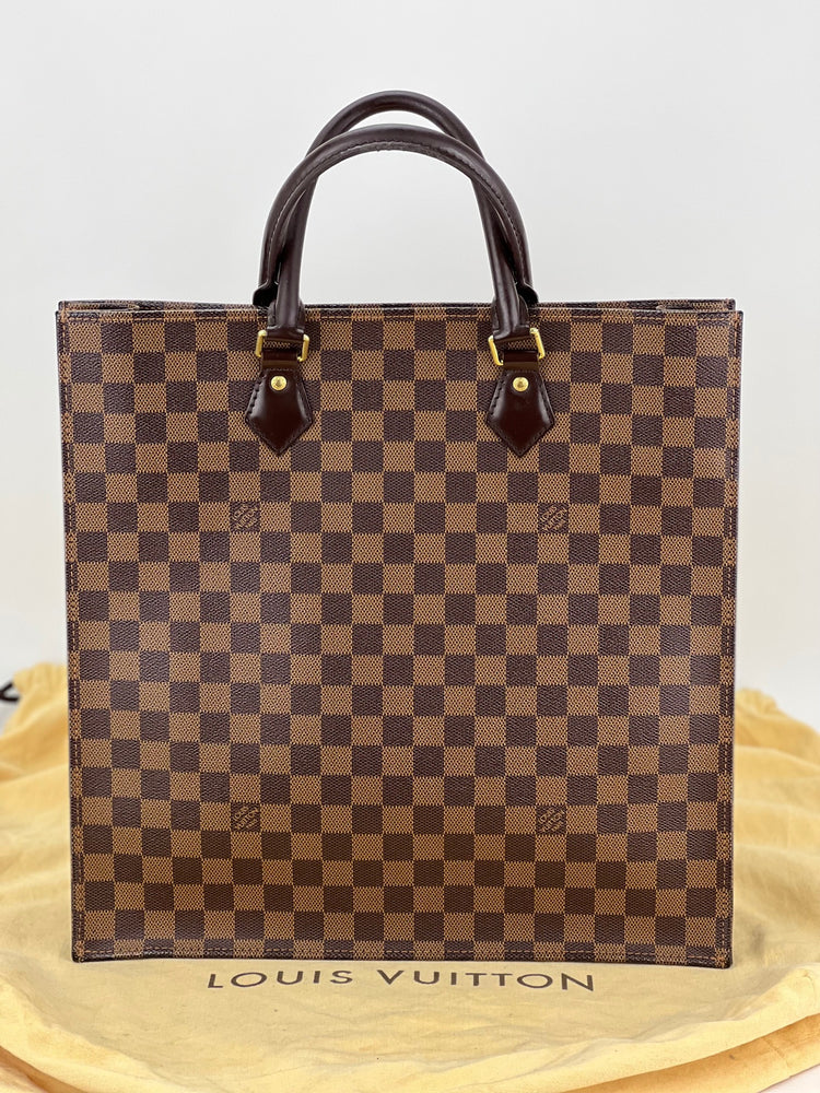 
                  
                    Louis Vuitton Sac Plat  Brown Damier Ebene Canvas Shopping Tote Bag
                  
                