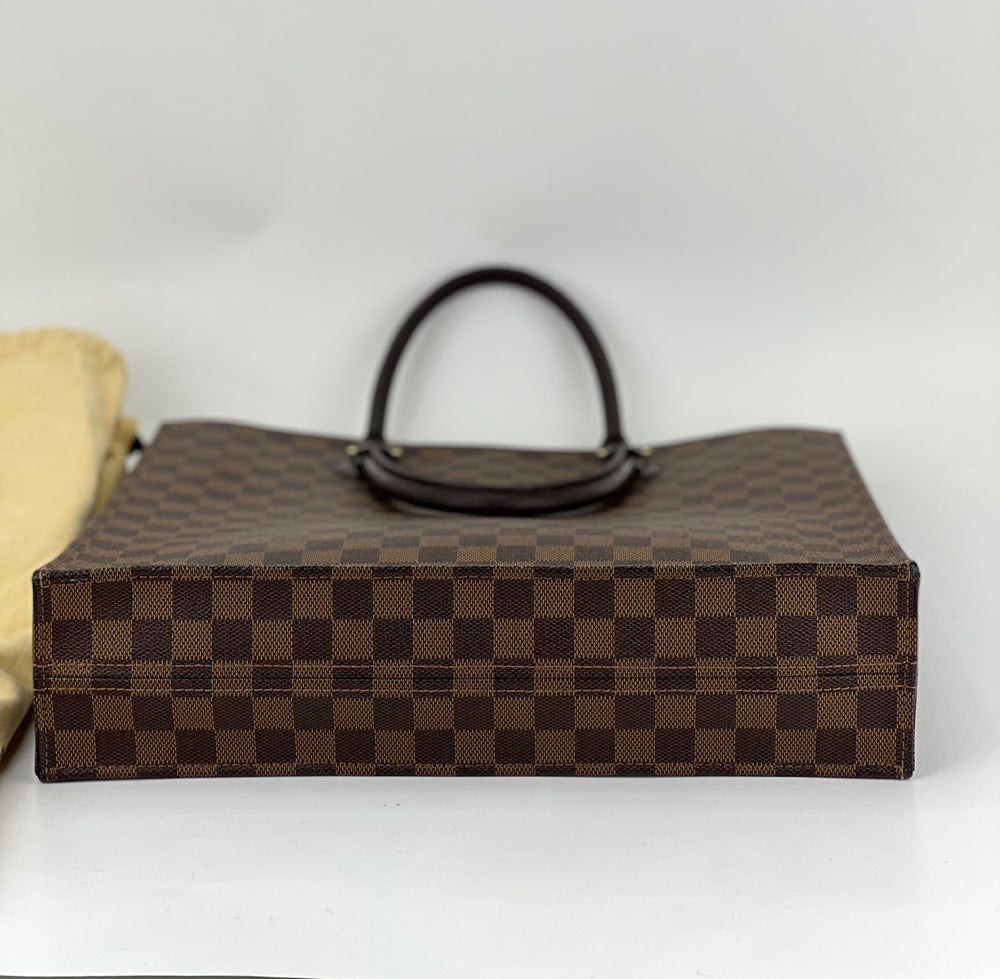 
                  
                    Louis Vuitton Sac Plat  Brown Damier Ebene Canvas Shopping Tote Bag
                  
                