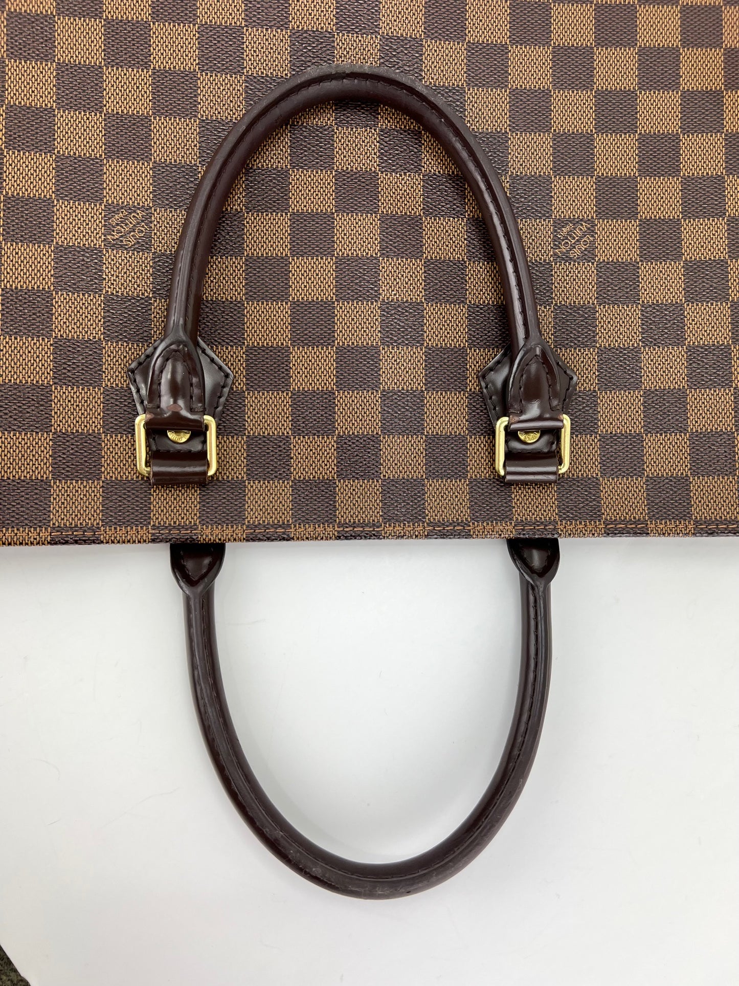 Louis Vuitton Sac Plat M51140 Brown Damier Ebene Canvas Shopping Tote –  Debsluxurycloset