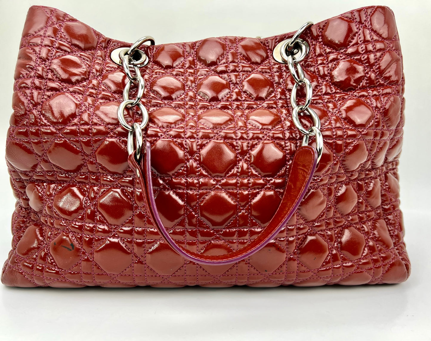 Dior - Authenticated Handbag - Patent Leather Pink for Women, Good Condition