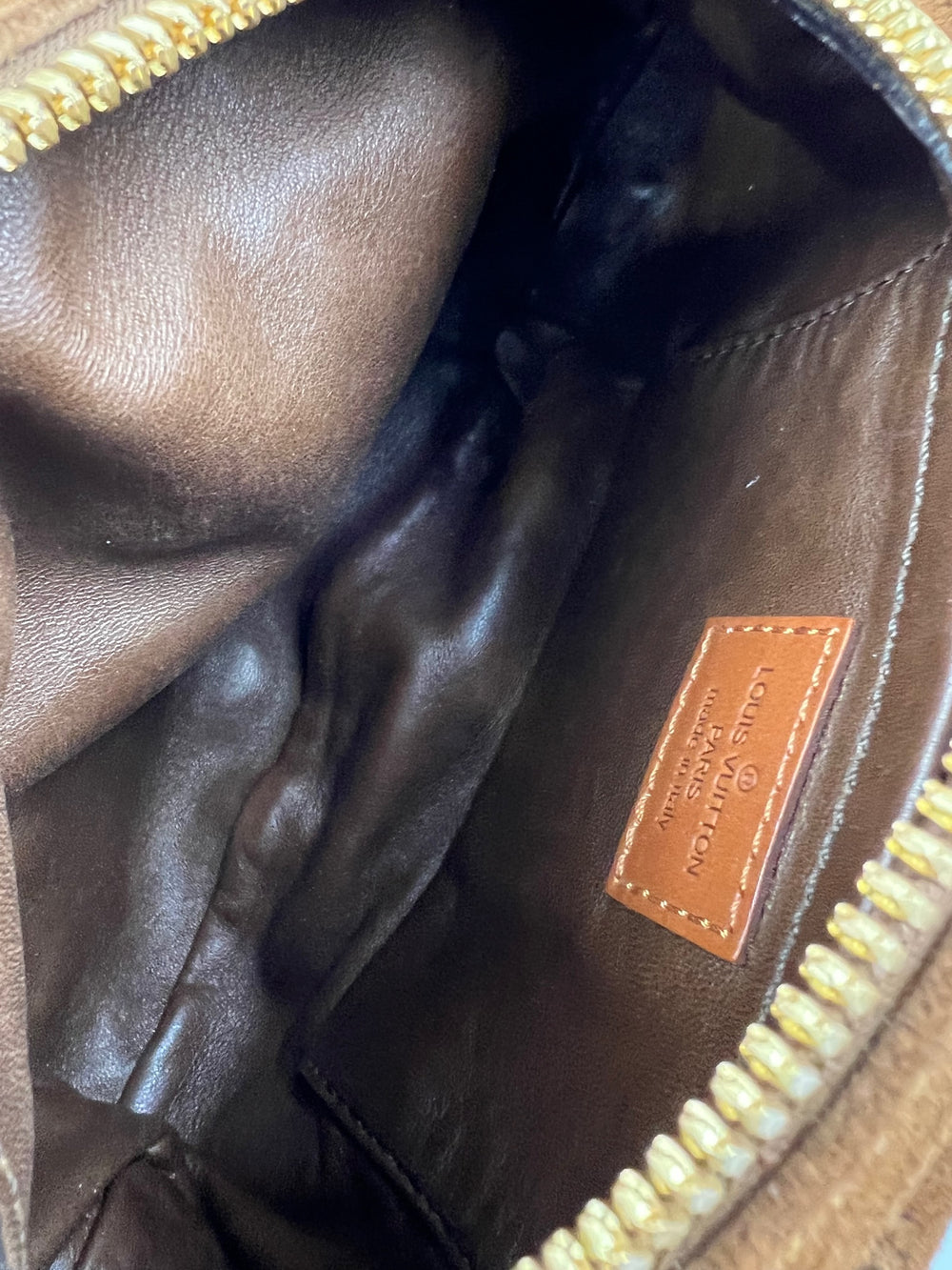 Louis Vuitton Hand Bag Brown Suede Mahina Fleurs Onatah PM Cacao