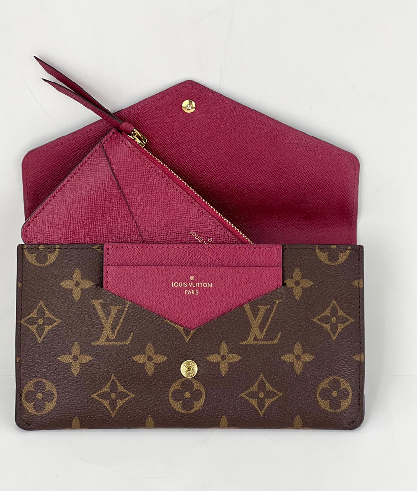 Louis Vuitton Jeanne Wallet Vernis Amarante in Leather with Gold