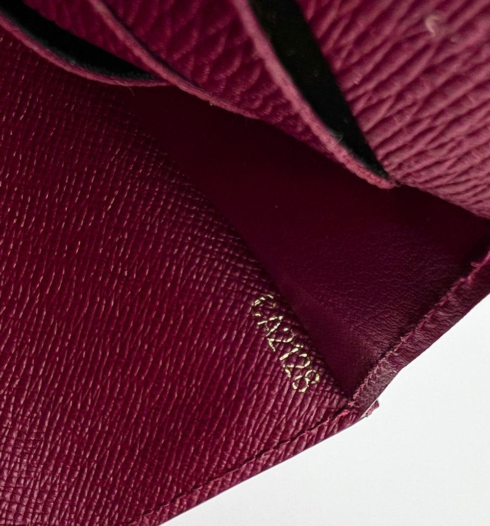 Louis Vuitton Jeanne Wallet Card Holder Insert Fuchsia in Coated