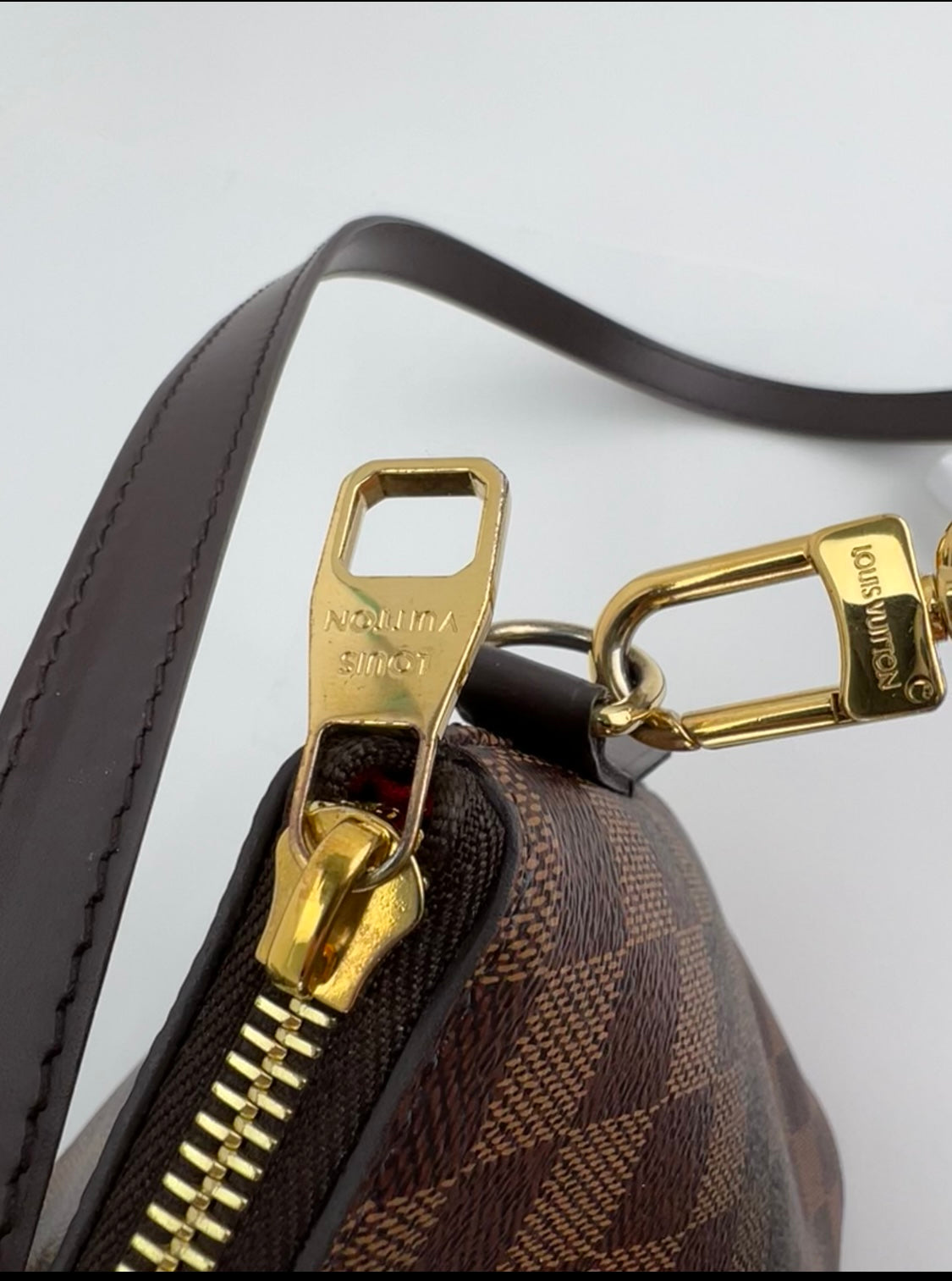 Louis Vuitton LV Siena MM Damier Ebene Satchel Shoulder Bag Handbag Women