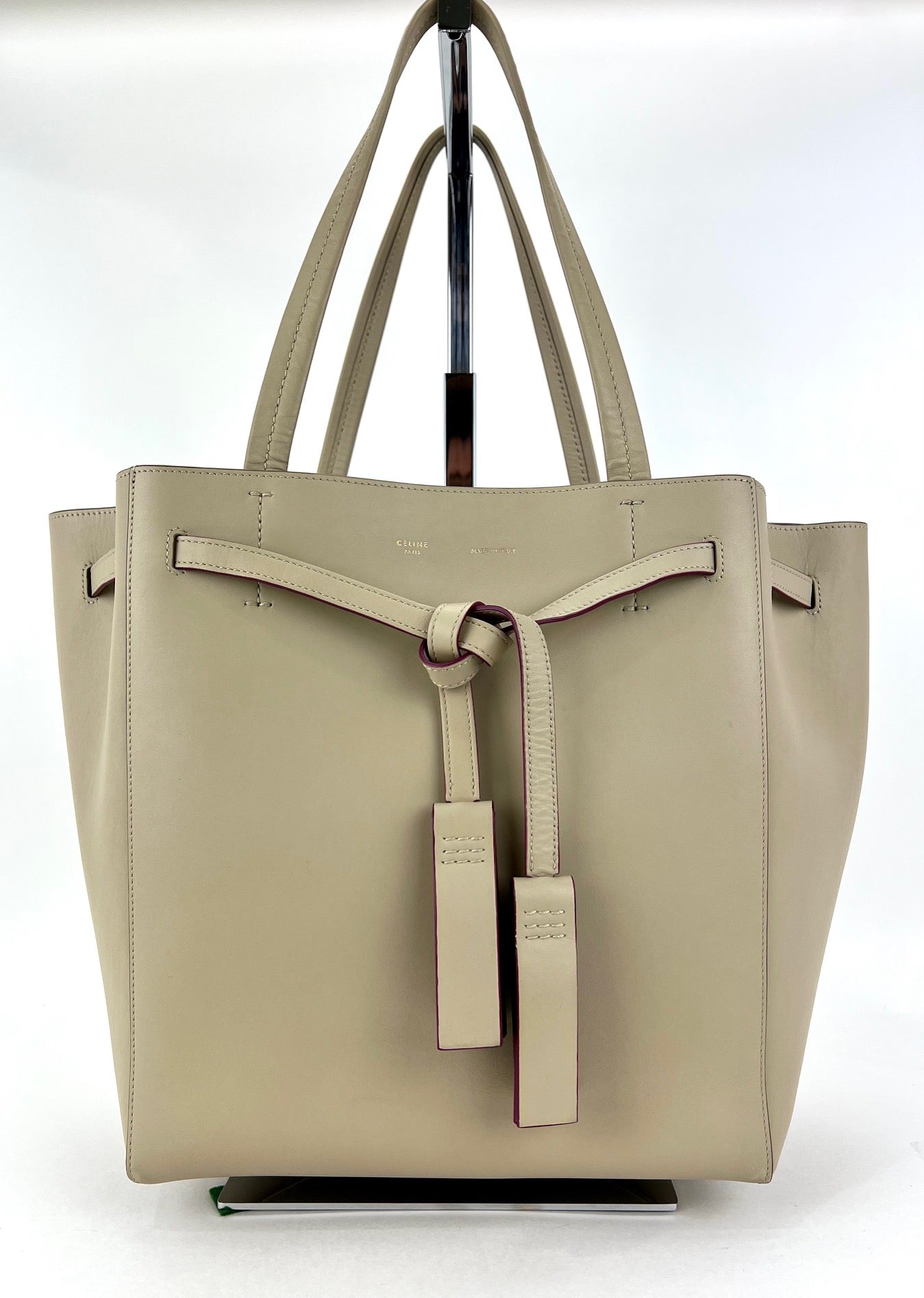 Celine Small Cabas Phantom in Pabbled Calfskin Leather Tote Bag $1850+TAX