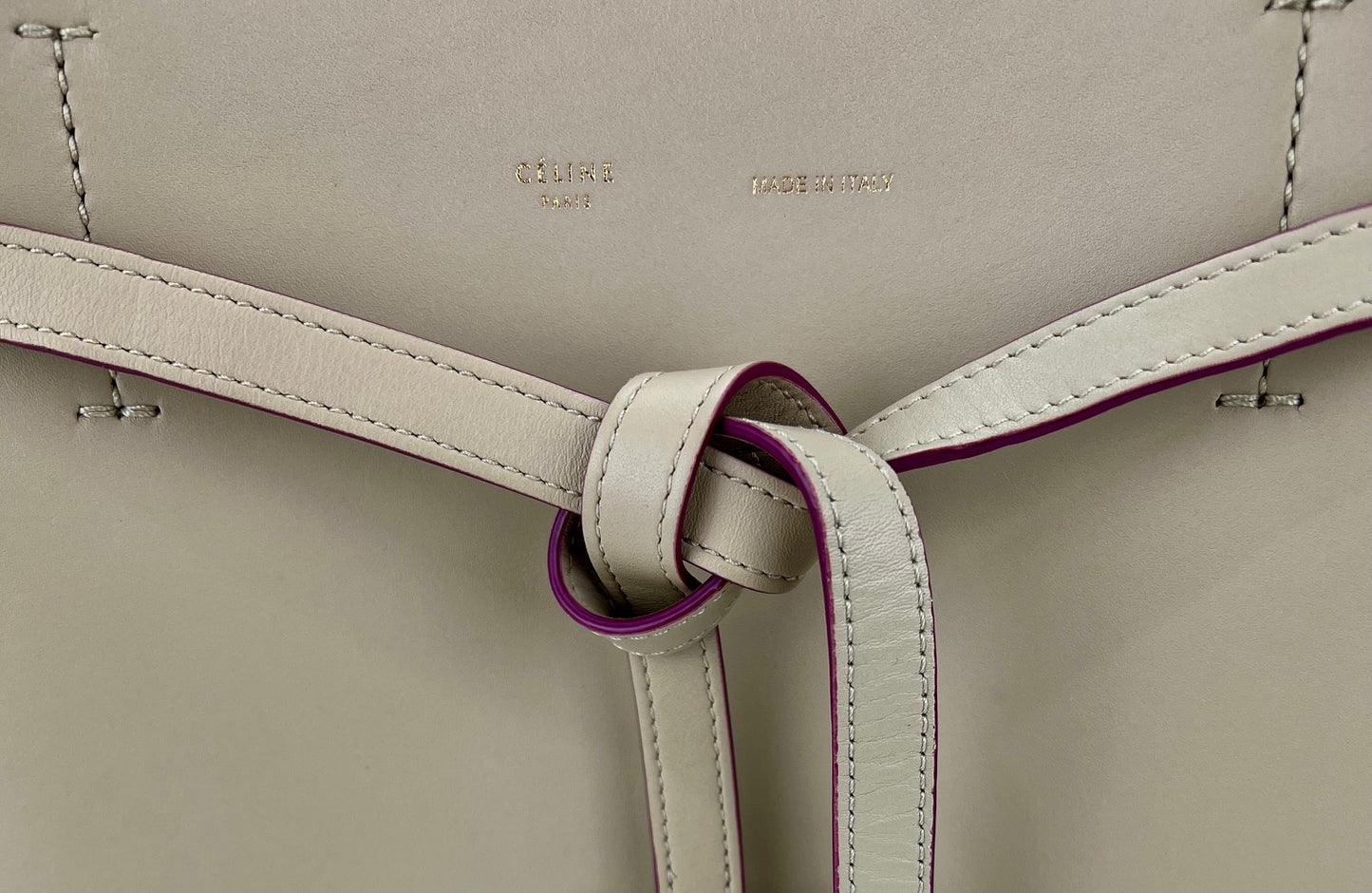 Celine - Authenticated Cabas Phantom Handbag - Leather Brown Plain for Women, Good Condition