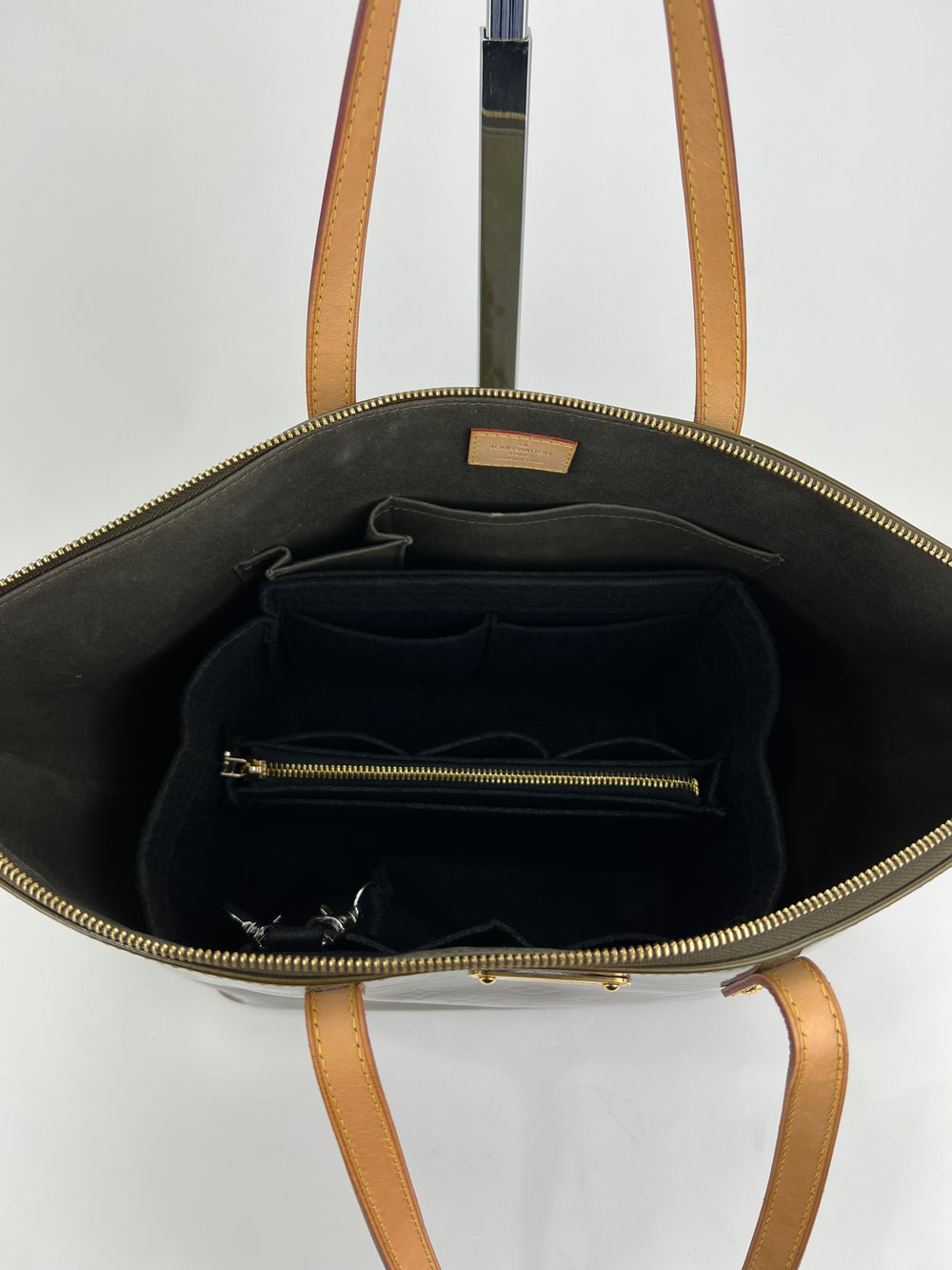 Louis Vuitton, Bags, Copy Louis Vuitton Keepall 5 Black Epi Gold Hardware  Navy Green Interior