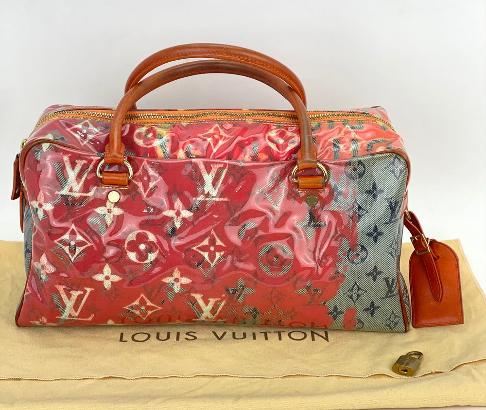 Louis Vuitton Richard Prince Pink Denim Defile Weekender PM Pulp