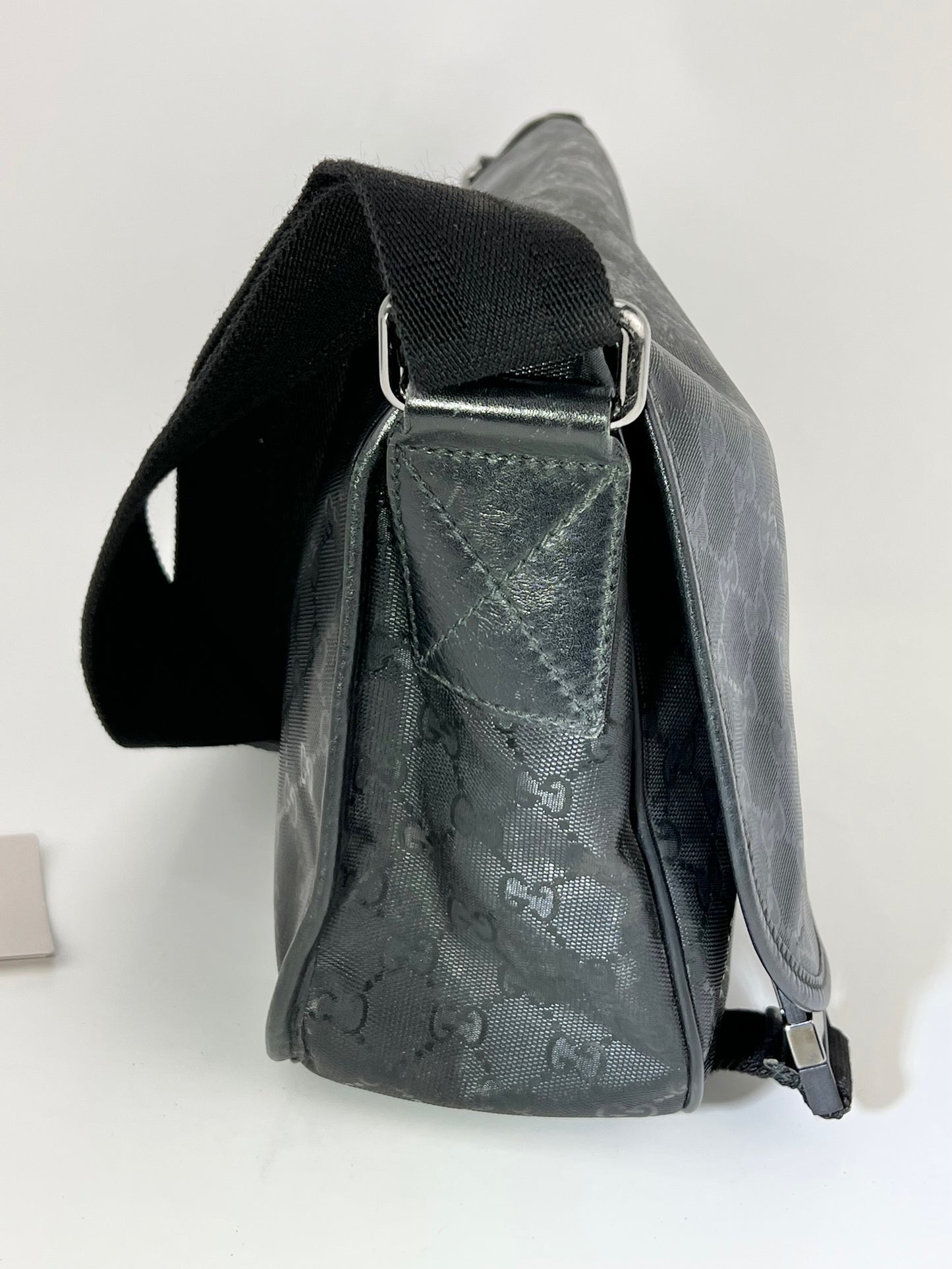 Gucci GG Supreme Backpack in Vinyl & Black Leather *Excellent  Condition*
