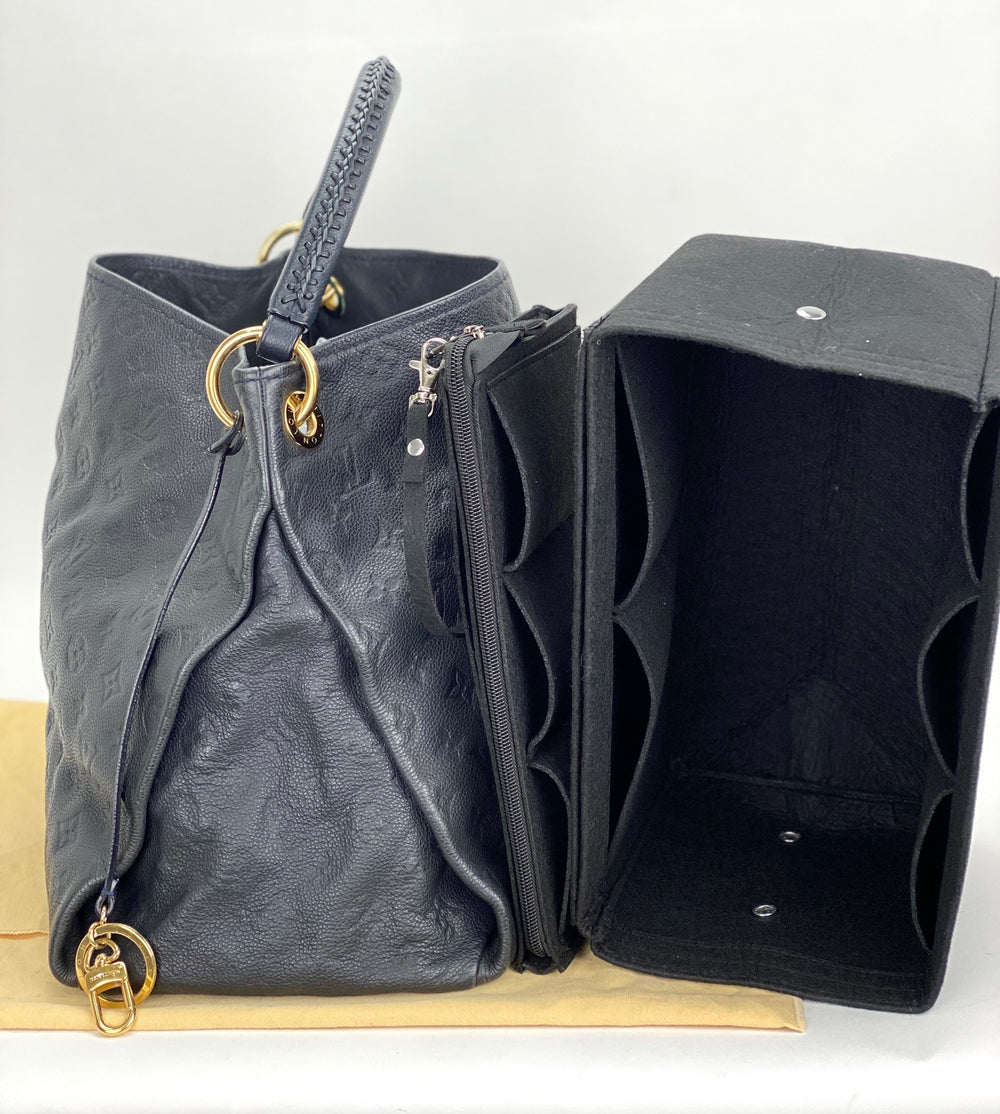 Garage Luxe - Oops Sold! Authentic Louis Vuitton Artsy MM Monogram Empreinte  Infini navy blue leather bag Pre-owned in very good condition with 35%  discount Ref: GLB229