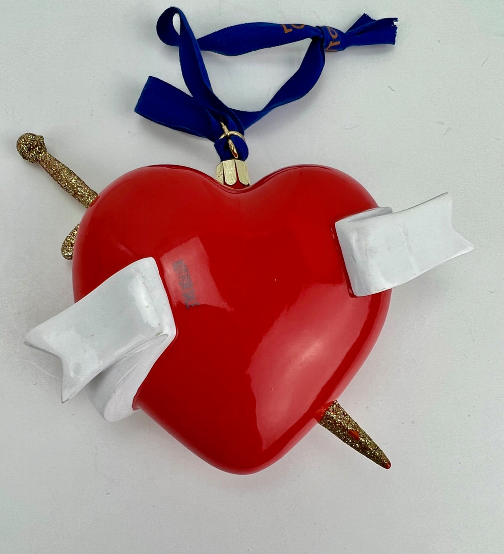 Louis Vuitton Red Heart Ornament with Gold Glitter Sword Preowned –  Debsluxurycloset