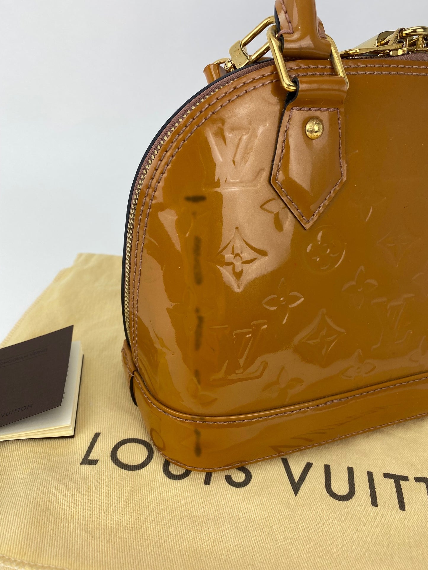 Louis Vuitton, Bags, Limited Louis Vuitton Alma Gm Monogram Vernis