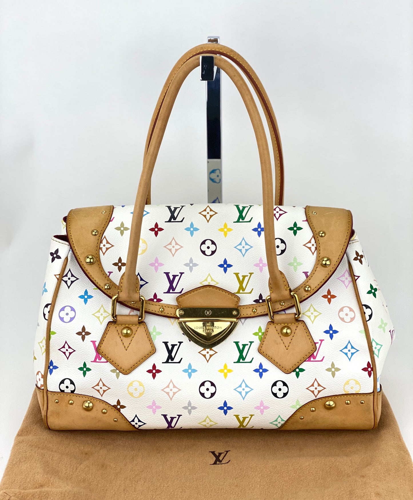 LOUIS VUITTON Beverly GM Shoulder White Monogram Multicolor Shoulder Bag  preowned Leather ref.674093 - Joli Closet