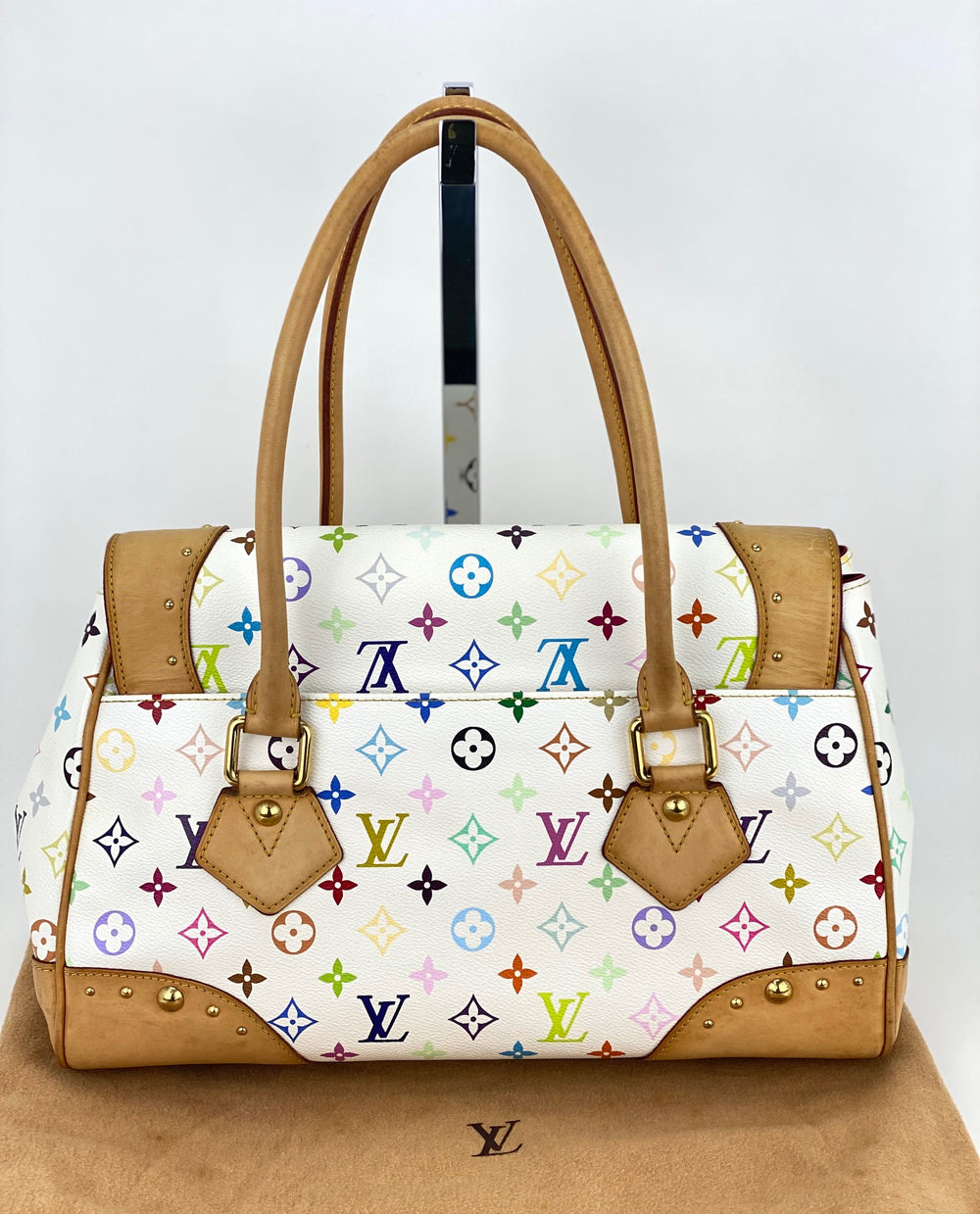 LOUIS VUITTON Beverly GM Shoulder White Monogram Multicolor Shoulder Bag  preowned Leather ref.674093 - Joli Closet