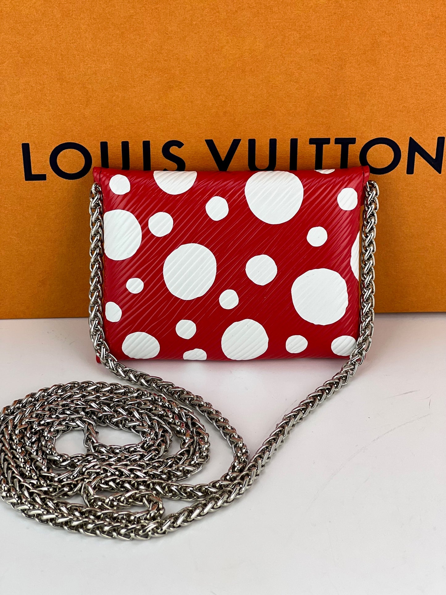 Louis Vuitton KIRIGAMI POCHETTE Small X YK Red Epi Leather