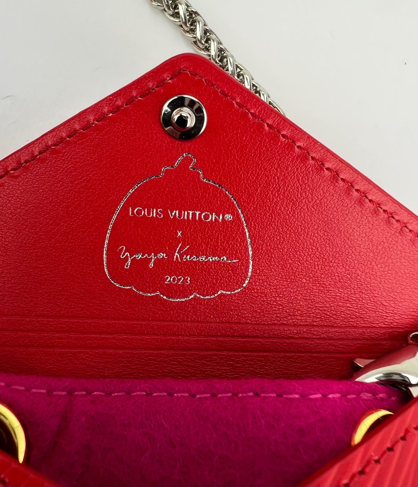 Louis Vuitton Kirigami Pochette Small x YK Red EPI Leather Crossbody Bag