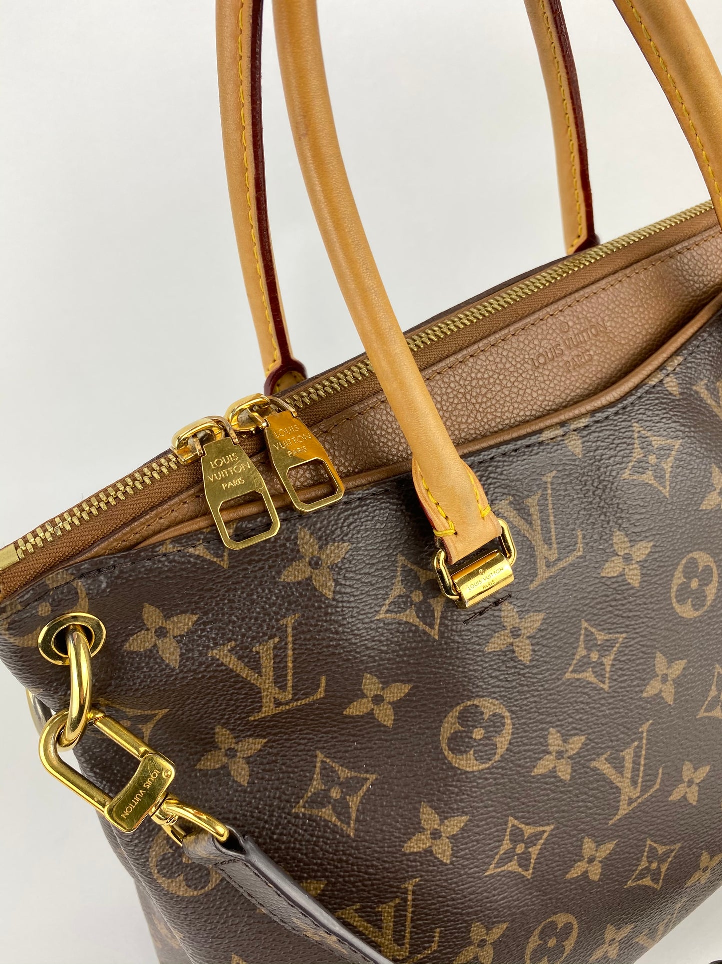 Louis Vuitton Pallas Monogram Canvas Tote Shoulder Bag
